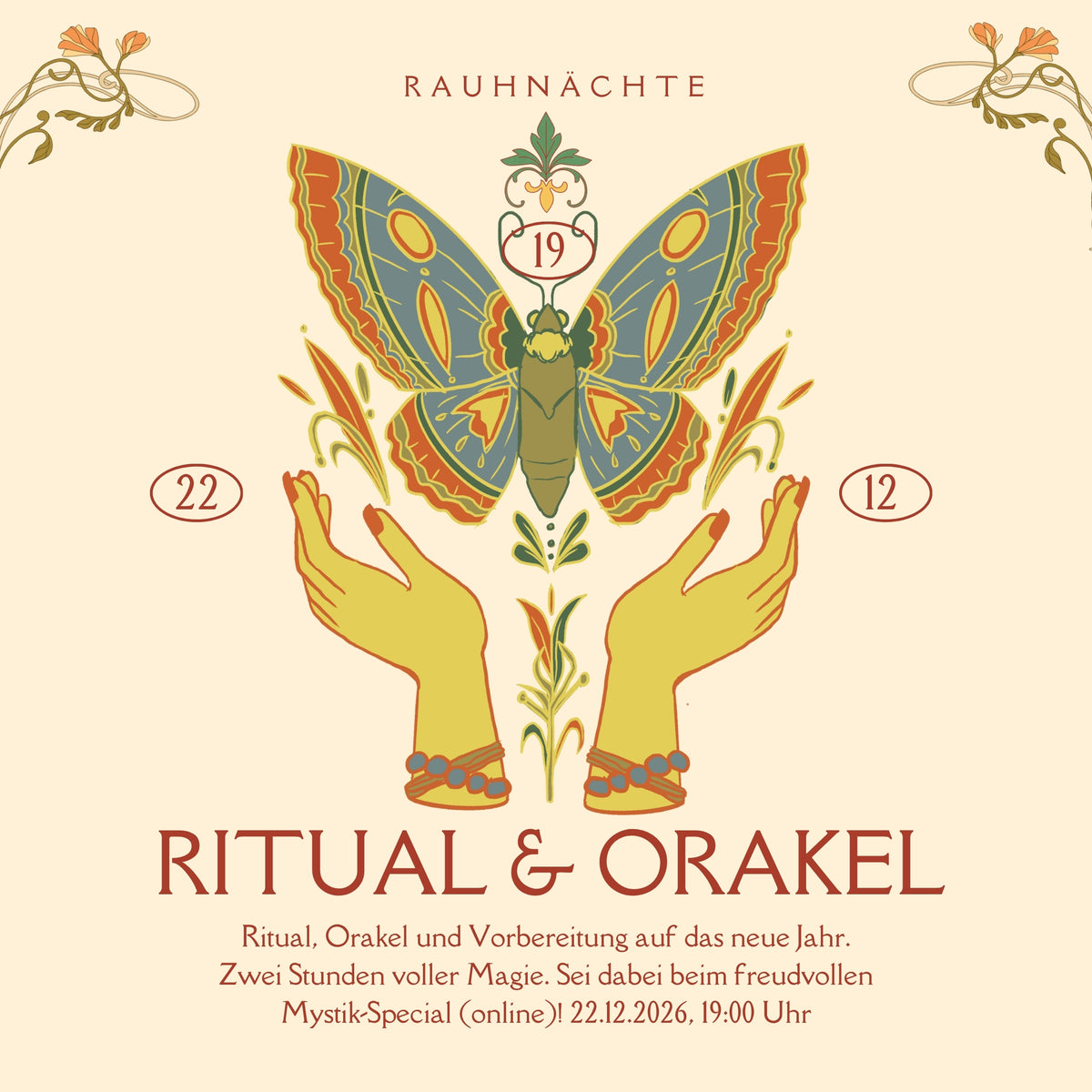 Rauhnächte Ritual und Orakel online am 22.12.2026, 19:00 Uhr
